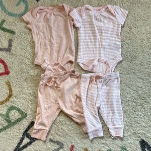 2 Baby Gap matching sets (4 pc total), size 3-6M